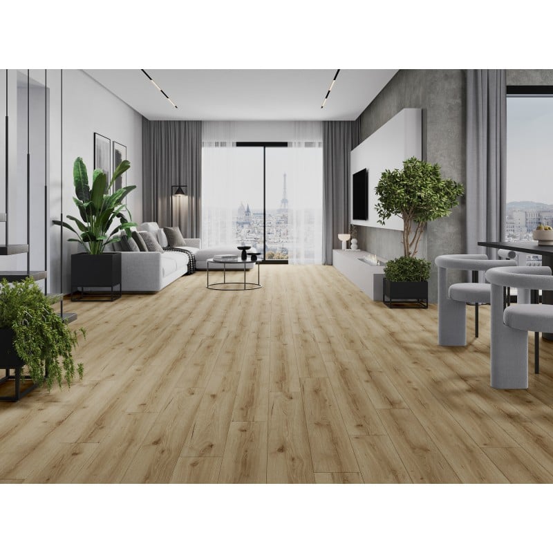 Mexen Sun Valley Vinylplatten 1227 x 187 mm LVT Dryback 2,5 mm, PVC-Unterlage, 4 V-Fuge, Eiche - F1306-1227-187-255-4V1-01