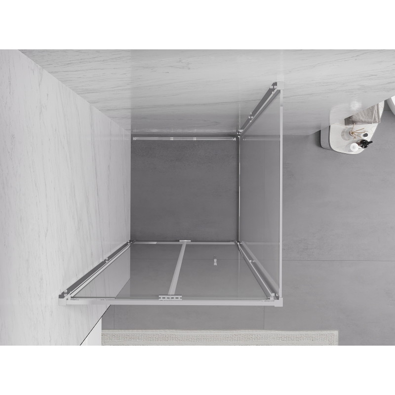 Mexen Exo Faltduschkabine 75 x 75 cm, transparent, Chrom - 816-075-075-01-00
