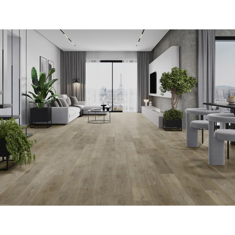 Mexen Jasper Vinylpaneele 1227 x 187 mm LVT Dryback 2,5 mm, PVC-Unterlage, 4 V-Fuge, Eiche - F1318-1227-187-255-4V1-01