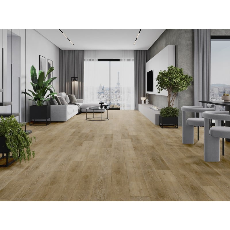 Mexen Alabama Vinylplatten 1227 x 187 mm LVT Dryback 2,5 mm, PVC-Unterlage, 4 V-Fuge, Eiche - F1319-1227-187-255-4V1-01
