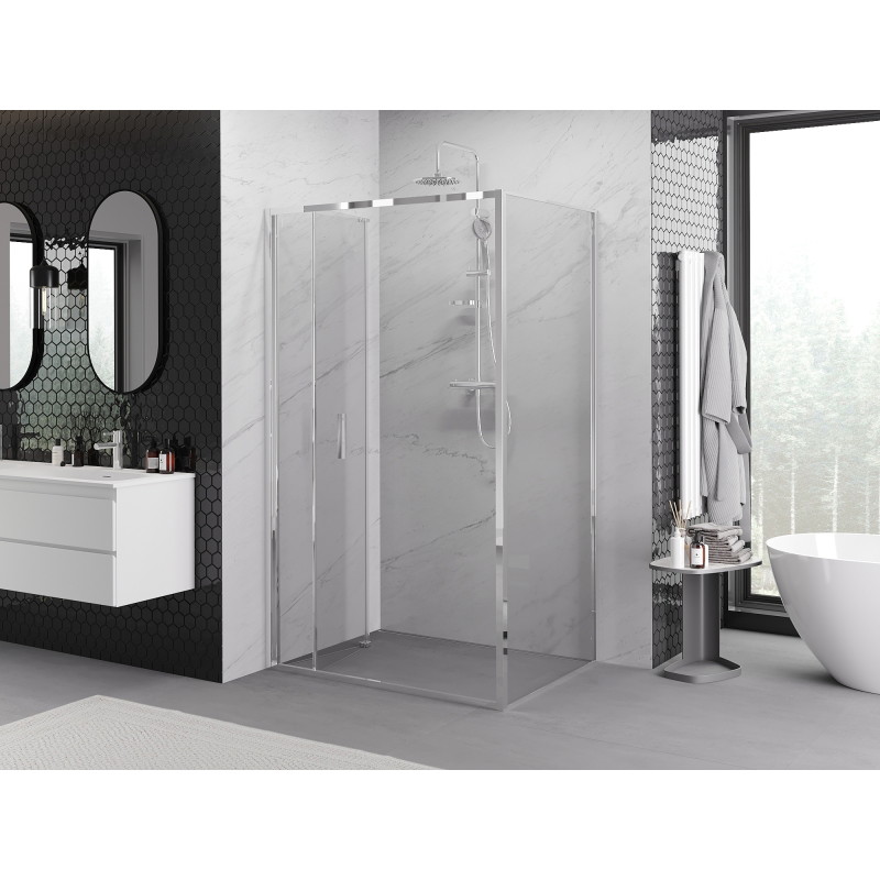 Mexen Exo-F faltbare Duschkabine 85 x 95 cm, transparent, Chrom - 816-085-095-01-00