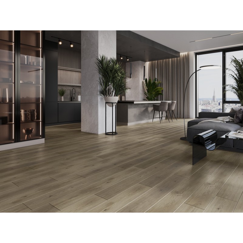 Mexen Perry Vinylpaneele 1227 x 187 mm LVT Dryback 2,5 mm, PVC-Unterlage, 4 V-Fuge, Eiche - F1321-1227-187-255-4V1-01