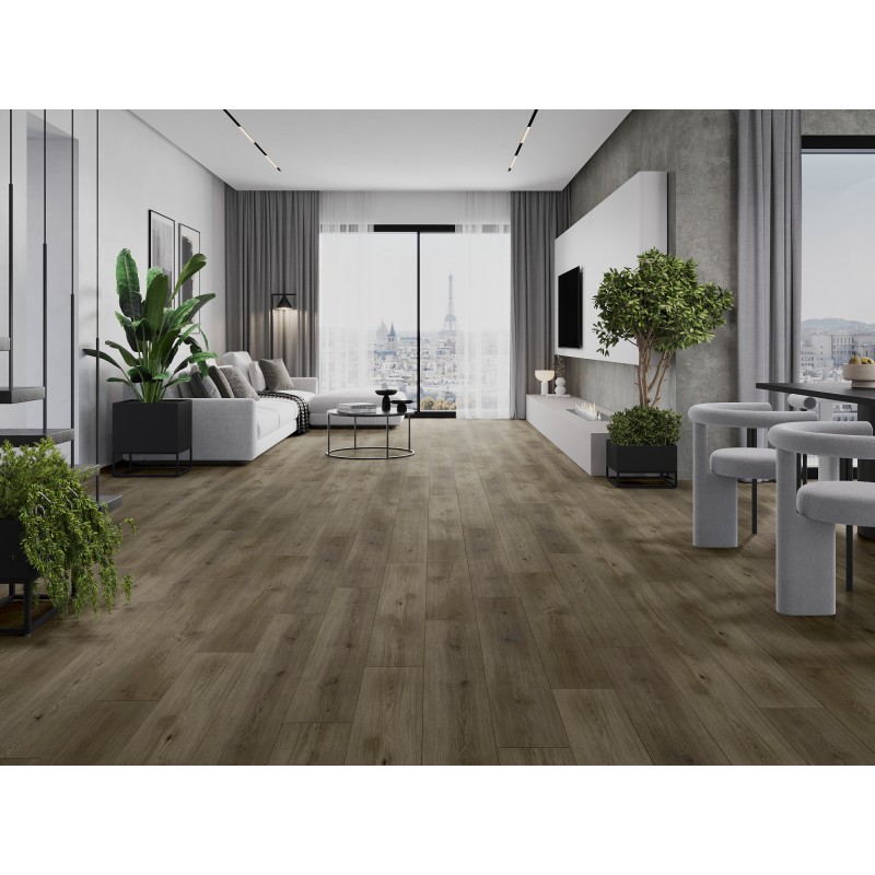 Mexen Perry Vinylpaneele 1227 x 187 mm LVT Dryback 2,5 mm, PVC-Unterlage, 4 V-Fuge, Eiche - F1321-1227-187-255-4V1-01