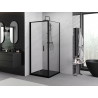 Mexen Exo faltbare Duschkabine 80 x 80 cm, transparent, schwarz - 816-080-080-70-00