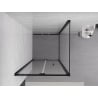 Mexen Exo faltbare Duschkabine 80 x 80 cm, transparent, schwarz - 816-080-080-70-00
