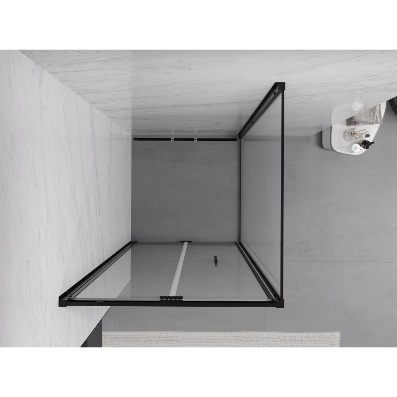 Mexen Exo faltbare Duschkabine 85 x 85 cm, transparent, schwarz - 816-085-085-70-00