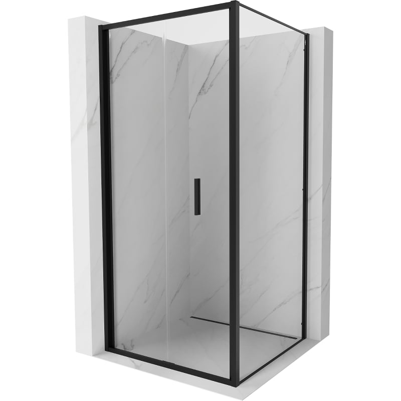 Mexen Exo faltbare Duschkabine 85 x 85 cm, transparent, schwarz - 816-085-085-70-00