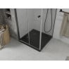 Mexen Lima faltbare Duschkabine 80 x 80 cm, transparent, schwarz + Duschwanne Flat, schwarz - 856-080-080-70-00-4070B