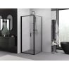 Mexen Exo Faltbare Duschkabine 90 x 90 cm, transparent, schwarz - 816-090-090-70-00