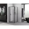 Mexen Exo klappbare Duschkabine 95 x 95 cm, transparent, schwarz - 816-095-095-70-00