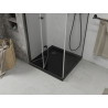Mexen Lima faltbare Duschkabine 90 x 90 cm, transparent, schwarz + Duschwanne Flat, schwarz - 856-090-090-70-00-4070B
