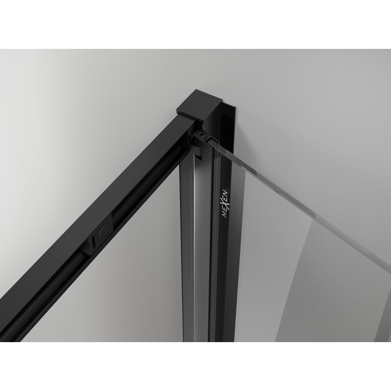 Mexen Exo-F faltbare Duschkabine 90 x 70 cm, transparent, schwarz - 816-090-070-70-00