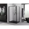 Mexen Exo faltbare Duschkabine 95 x 70 cm, transparent, schwarz - 816-095-070-70-00