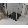 Mexen Lima faltbare Duschkabine 90 x 90 cm, transparent, schwarz + Duschwanne Flat, schwarz - 856-090-090-70-00-4070B