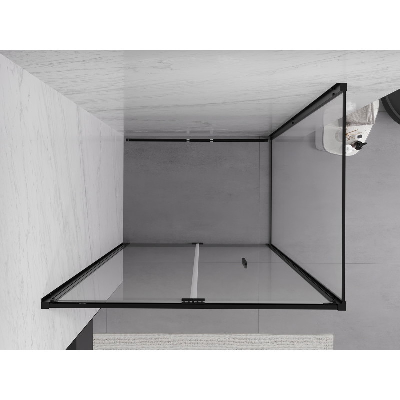 Mexen Exo faltbare Duschkabine 70 x 75 cm, transparent, schwarz - 816-070-075-70-00