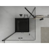 Mexen Lima faltbare Duschkabine 90 x 90 cm, transparent, schwarz + Duschwanne Flat, schwarz - 856-090-090-70-00-4070B