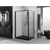 Mexen Exo klappbare Duschkabine 95 x 80 cm, transparent, schwarz - 816-095-080-70-00