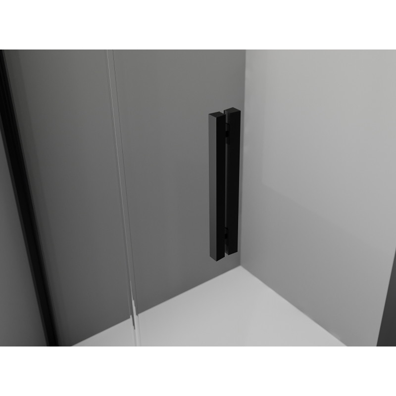 Mexen Exo klappbare Duschkabine 95 x 80 cm, transparent, schwarz - 816-095-080-70-00