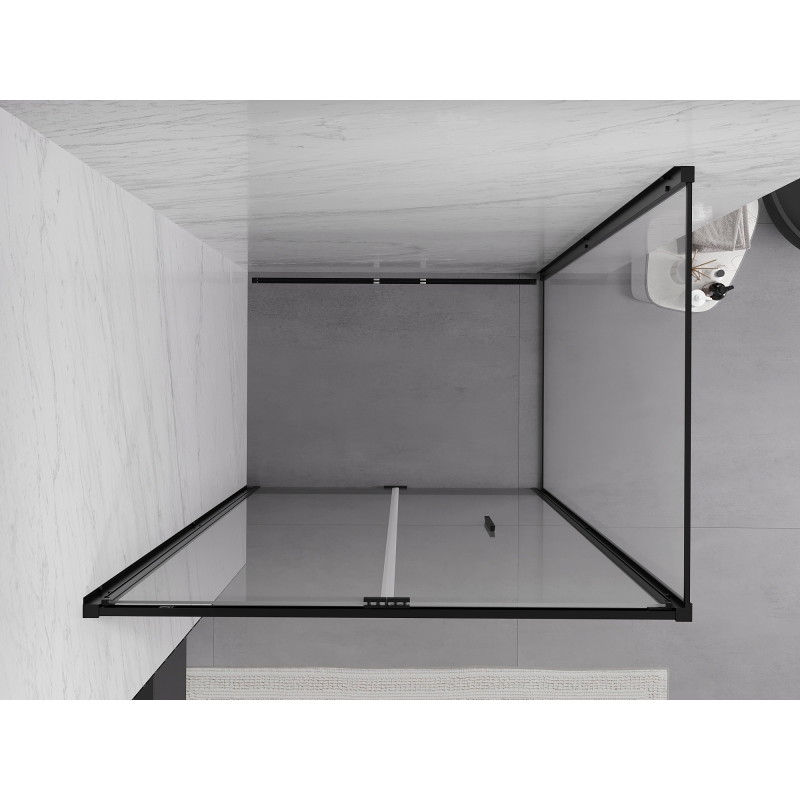 Mexen Exo-F faltbare Duschkabine 80 x 85 cm, transparent, schwarz - 816-080-085-70-00