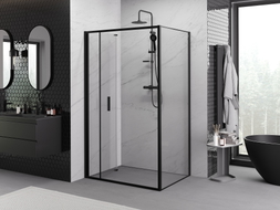 Mexen Exo-F faltbare Duschkabine 70 x 90 cm, transparent, schwarz - 816-070-090-70-00