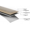 Mexen Dayton Vinylplatten 1227 x 187 mm LVT Dryback 2,5 mm, PVC-Unterlage, 4 V-Fuge, Eiche - F1338-1227-187-255-4V1-01