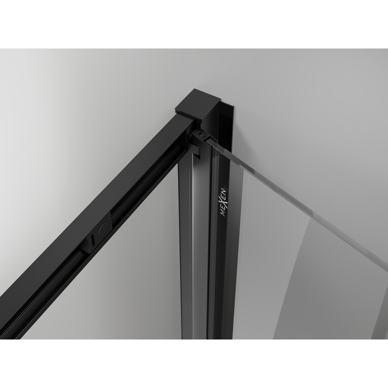 Mexen Exo faltbare Duschkabine 75 x 95 cm, transparent, schwarz - 816-075-095-70-00