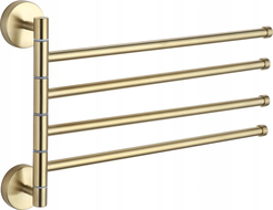 Mexen vierfach drehbarer Handtuchhalter, gold - 7039244-50