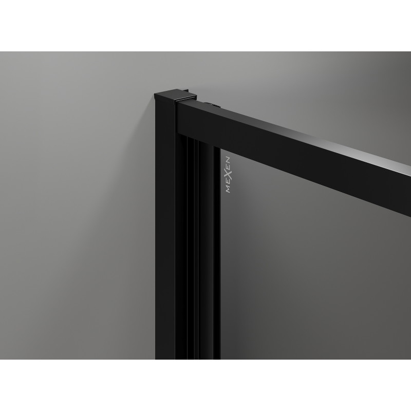 Mexen Exo faltbare Duschabtrennung 65 cm, transparent, schwarz - 816-065-000-70-00