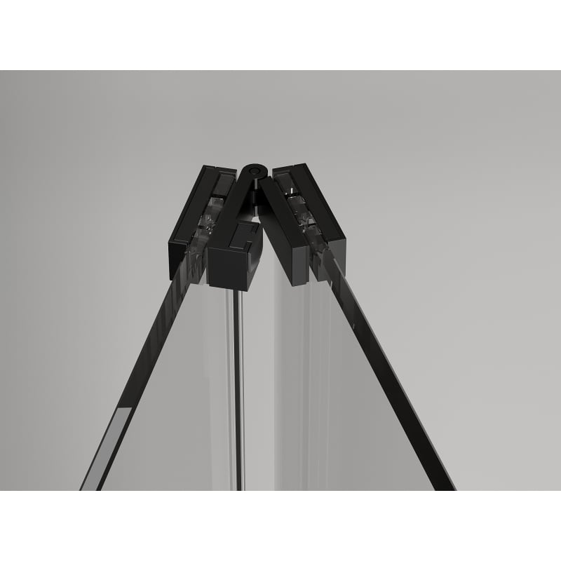 Mexen Exo faltbare Duschabtrennung 65 cm, transparent, schwarz - 816-065-000-70-00