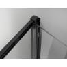 Mexen Exo faltbare Duschabtrennung 70 cm, transparent, schwarz - 816-070-000-70-00