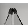 Mexen Exo faltbare Duschabtrennung 70 cm, transparent, schwarz - 816-070-000-70-00