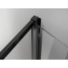 Mexen Exo Falttür für Dusche 90 cm, transparent, schwarz - 816-090-000-70-00