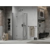 Mexen Lima faltbare Duschkabine 80 x 80 cm, transparent, schwarz - 856-080-080-70-00
