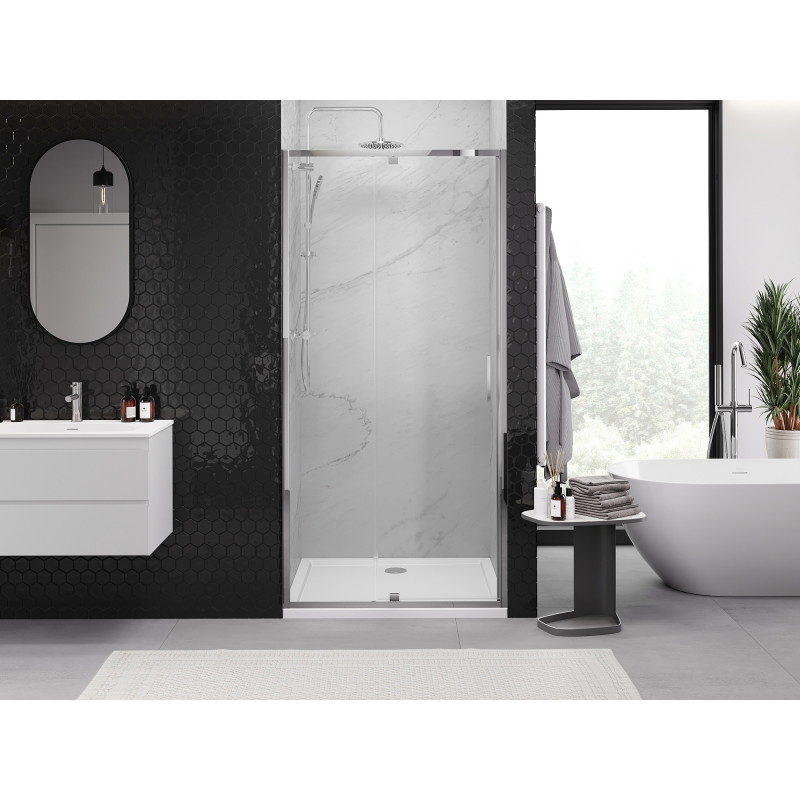 Mexen Exo Pendeltür Duschkabine 90 cm, transparent, Chrom - 819-090-000-01-00
