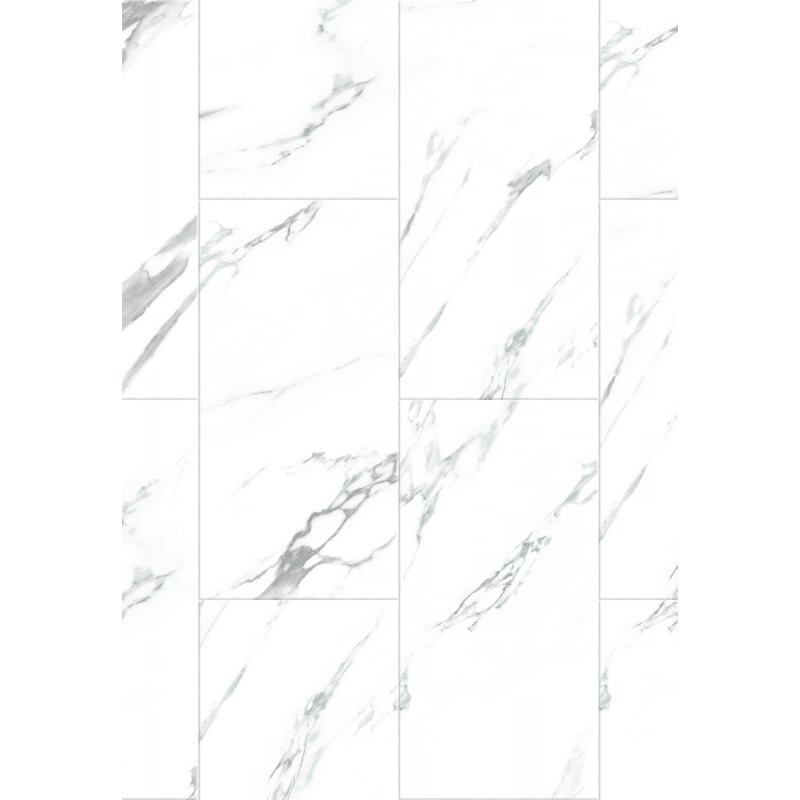 Mexen Glacier White Vinylpaneele 610 x 305 mm LVT Dryback 2,5 mm, Unterlage, 4 V-Fuge, Jazz White - F1451-0610-305-255-4V1-01