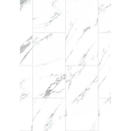 Mexen Glacier White Vinylböden 610 x 305 mm LVT Dryback 2,5 mm, Unterlage, 4 V-Fuge, Jazz White - F1451-0610-305-255-4V1-01