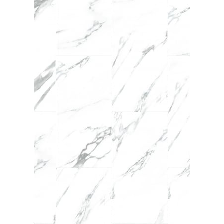 Mexen Glacier White Vinylpaneele 610 x 305 mm LVT Dryback 2,5 mm, Unterlage, 4 V-Fuge, Jazz White - F1451-0610-305-255-4V1-01