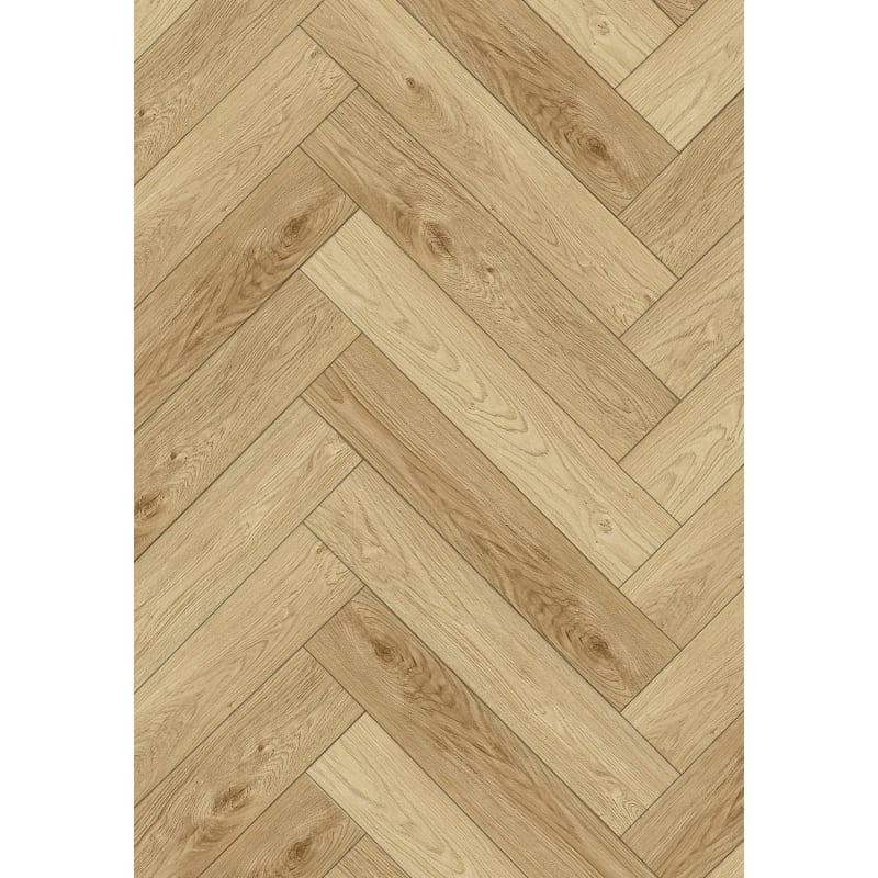 Mexen Anniston Vinylböden Fischgrät 570 x 95 mm LVT Dryback 2,5 mm, PVC-Unterlage, 4 V-Fuge, Eiche - F1471-0570-095-255-4V1-01