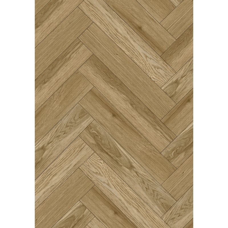 Mexen Manhattan Vinylplatten Fischgrätenmuster 570 x 95 mm LVT Dryback 2,5 mm, PVC-Unterlage, 4 V-Fuge, Eiche