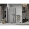 Mexen Lima faltbare Duschkabine 100 x 100 cm, transparent, schwarz - 856-100-100-70-00