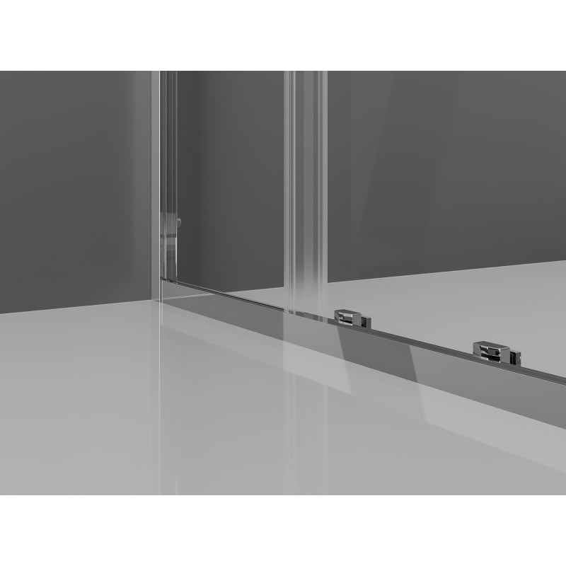 Mexen Exo Schiebetür Duschabtrennung 90 cm, transparent, Chrom - 8151-090-000-01-00