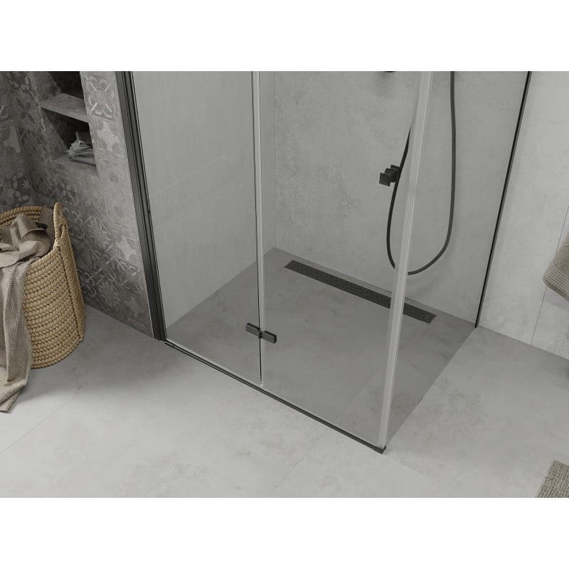 Mexen Lima faltbare Duschkabine 70 x 90 cm, transparent, schwarz - 856-070-090-70-00