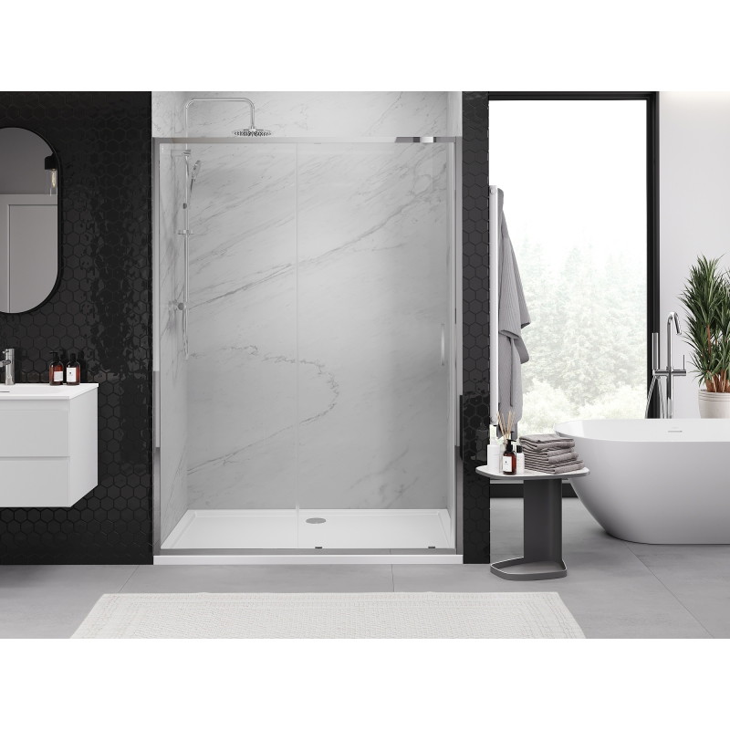 Mexen Exo Schiebetüren für Dusche 135 cm, transparent, chrom - 8151-135-000-01-00