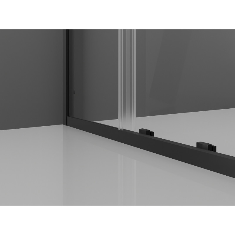 Mexen Exo Schiebetür für Dusche 140 cm, transparent, schwarz - 8151-140-000-70-00