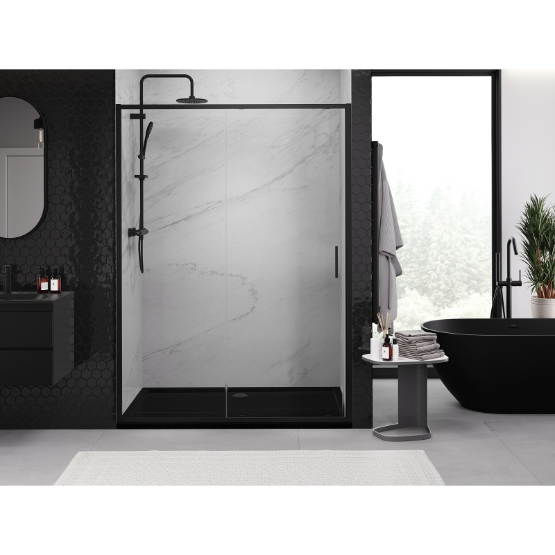 Mexen Exo Schiebetüren 150 cm, transparent, schwarz - 8151-150-000-70-00