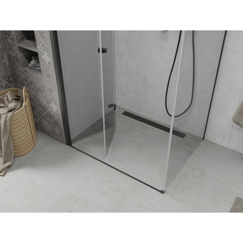 Mexen Lima faltbare Duschkabine 70 x 120 cm, transparent, schwarz - 856-070-120-70-00