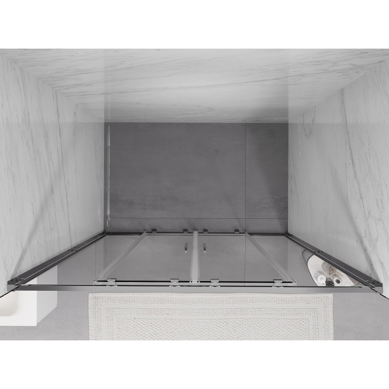 Mexen Exo Duschdoppeltür, Schiebetür, 140 cm, transparent, Chrom - 8152-140-000-01-00