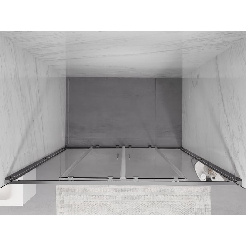 Mexen Exo Duschdoppeltüren zum Schieben 160 cm, transparent, Chrom - 8152-160-000-01-00