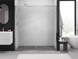 Mexen Exo doppelt schiebbare Duschabtrennung 170 cm, transparent, Chrom - 8152-170-000-01-00