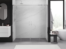 Mexen Exo-S Duo doppelt verschiebbare Duschtüren 170 cm, transparent, Chrom - 8152-170-000-01-00